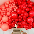 thumbnail image 6 of Red Balloons 140 pcs Different Sizes of 18 12 10 5 Inch Red Balloon Arch Kit Garland for Birthday Graduation Bachelorette Citizenship Anniversary Cherry Casino Theme Party Decorations, 6 of 6