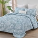 thumbnail image 1 of Juego de edredón WONGS BEDDING Botanical King Size Aqua, 3 piezas, 1 of 7