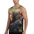 thumbnail image 2 of Gukieu Daisy Sleeping Sloth Print Men's Quick Dry Fitness Vest, Round Neck Sleeveless Fitness Bodybuilding Top-Small, 2 of 7