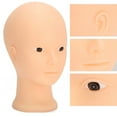 thumbnail image 3 of Cabeza de Maniquí, Cabeza de Maniquí Calva de Circunferencia de la Cabeza de Pvc de 19,3 Pulgadas para prórica de Atrenamiento de Maquillaje, Exposición de Sombreros de, 3 of 7