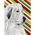 thumbnail image 1 of Great Pyrenees Candy Cane Christmas Flag Garden Size, 1 of 1