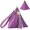 Purple, variant on Women Synthetic Leather Clutch Wallet Triangle Wristlet Purse with Wrist Strap