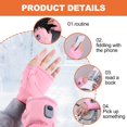thumbnail image 4 of Portable Heating Gloves with Digital Display, 2025 New Smart Thermostatic Heated Fingerless Gloves, Rechargeable Adjustable Heating Gloves for Women Winter Electric Hand Warmers (Black, One Size), 4 of 6