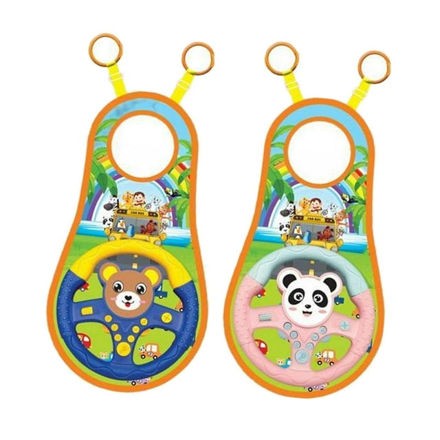2 Pieces Simulation Steering Wheel Car Toy Interactive for Games Zulema none
