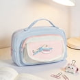 thumbnail image 4 of Sokhug Cute Color-Block Candy Pencil Case - Handheld Canvas Pen Bag with Storage, for Office, 8.3x5.1x3.1 Inch, Style A, 4 of 8