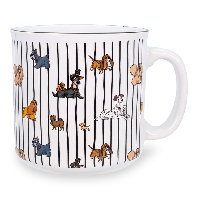Taza de cerámica Camper Silver Buffalo Disney Dogs, 600 ml, sin BPA