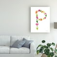 thumbnail image 3 of Trademark Fine Art 'Floral Alphabet Letter XVI' Canvas Art by Farida Zaman, 3 of 4