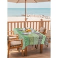 thumbnail image 2 of Outdoor Tablecloth with Umbrella Hole for Patio/Picnic/Party/Camping, Sage Green Grey Boho Waterproof Table Cloth Rectangle Table Cover Washable, Vintage Ethnic Tribe Abstract Art (60"x 120"), 2 of 8