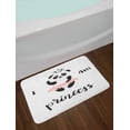thumbnail image 2 of Cartoon Bath Mat, Funny Ballerina Panda Bear Dancing in Pink Skirt Girls, Plush Bathroom Decor Mat with Non Slip Backing, 29.5" X 17.5", White Black Rose, by Ambesonne, 2 of 2
