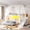 White + MDF+Metal, variant on Twin over Full Playhouse Metal Bunk Bed with Slide & Ladder, House Shaped Bunk Bed with LED Light Strip, Privacy Curtain, Movable Storage Cabinet and Hanging Rod, Twin over FullBunk bed .White
