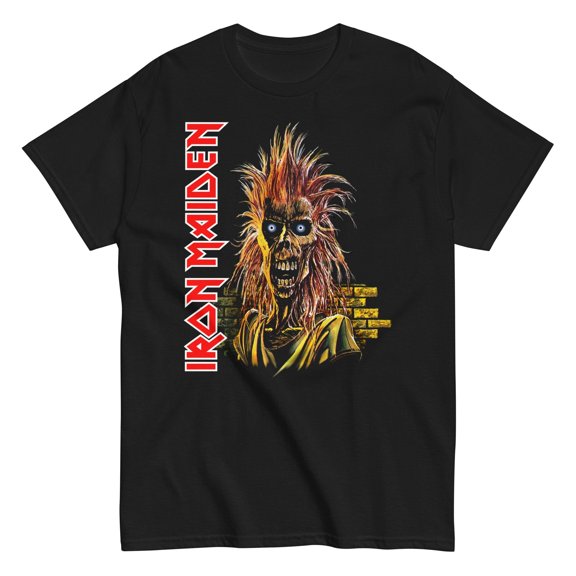 Iron Maiden - Vertical Eddie Unisex T-Shirt - Black - Small