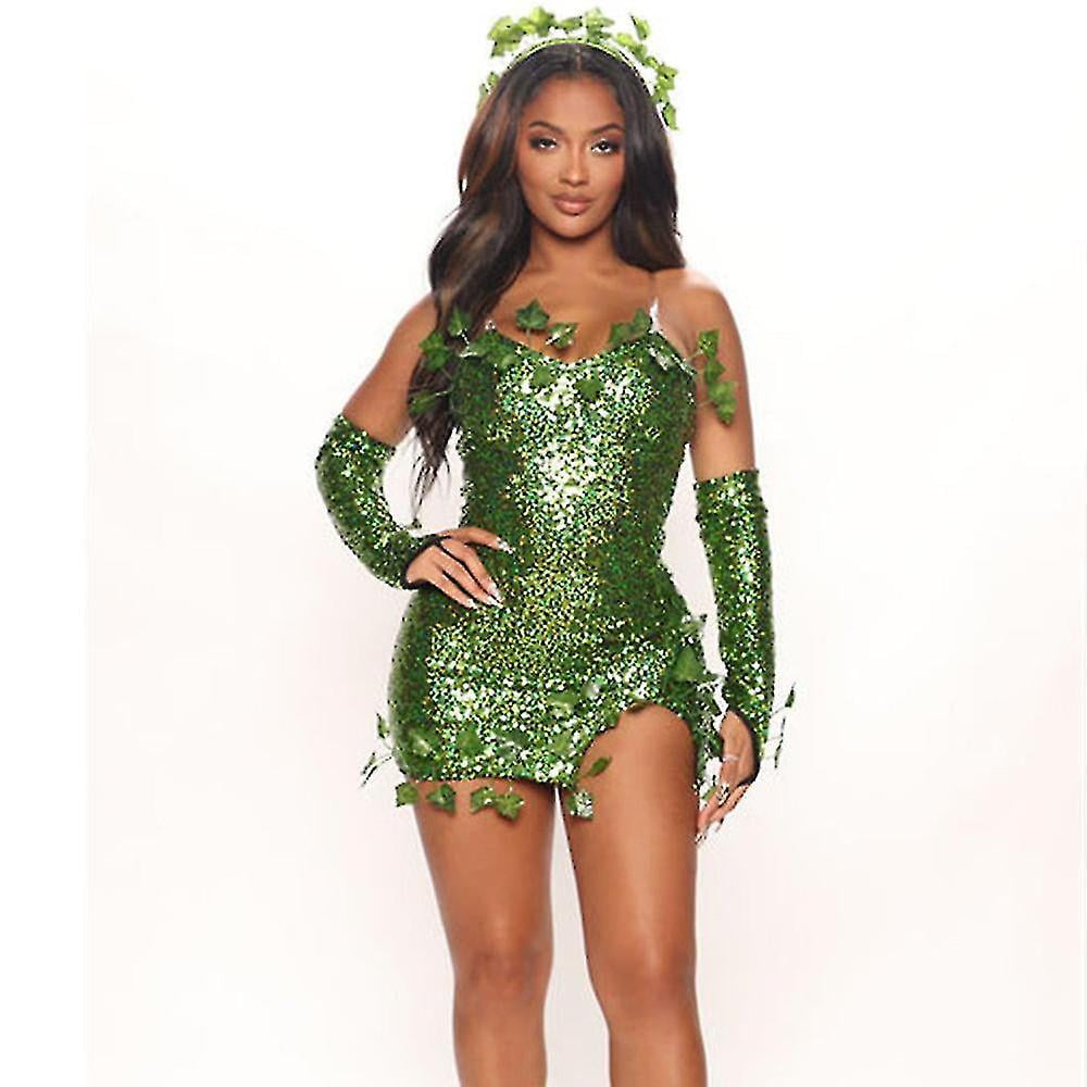 Costume Cosplay Méchant Halloween Poison Ivy Déguisement pour