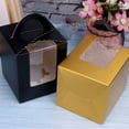 thumbnail image 4 of Baking Packaging MaFen Box 1 Single CUPCAKE Handheld Window Cup Cake Box Pudding Box, 4 of 9
