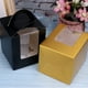 thumbnail image 4 of Bewildely Las cajas de la magdalena con el mango y la ventana insertan los envases portátiles de los pasteles escogen las cajas de la magdalena Almacenamiento y organización del hogar Blanco, 4 of 6