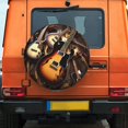 thumbnail image 3 of Music Guitar Print Spare Tire Cover Waterproof Dust-Proof Wheel Protectors Universal Weatherproof Camper Tire Covers, 3 of 5