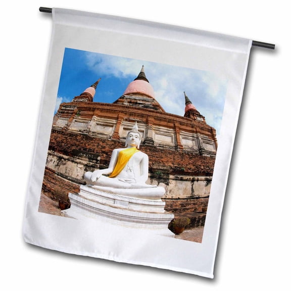 3dRose Buddha, Great Temple of Auspicious Victory, Thailand-AS36 AJE0140 - Adam Jones - Garden Flag, 12 by 18-inch