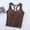 Coffee, variant on LYEAA Tank Top with Built in Bra Padded Sleeveless Crew Neck Basic Summer Casual Cropped Undershirt Solid Racerback Beach Pullover Vest Breathable Soft Loungewear Womens Going Out Clothes Black L