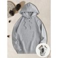 thumbnail image 4 of Men's sweatshirt, skull and rose print, autumn and winter hoodie, 4 of 7