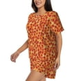 thumbnail image 2 of Bingfone Pizza Print Pajamas Sets for Women Soft Short-Sleeved Pjs with Lounge Shorts Two Piece Sleepwear, 2 of 8