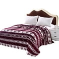thumbnail image 3 of Heartfelt Valentine Micro Plush Blanket Burgundy - Queen 86 x 86, 3 of 5
