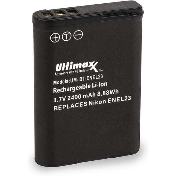 ULTIMAXX Replacement battery for Nikon ENEL23 - 2400 mah
