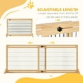 thumbnail image 3 of PawHut 71" Slide-Adjust Freestanding Pet Gate for Small Dogs Indoor, Retractable Wooden Puppy Dog Gate for House, Doorway, Hallway, Natural, 3 of 9