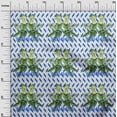 thumbnail image 3 of oneOone Georgette Viscose Blue Fabric Tropical Birds With Geometrical Background Fabric For Sewing Printed Craft Fabric By The Yard 42 Inch Wide, 3 of 4
