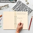thumbnail image 5 of Black Wavy Lines Pattern 2-Piece A5 PP Notebooks, Adjustable Rings, 80g Paper, Diary Set, 5 of 8