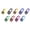 Mixed colors, variant on 3. 9pcs Carabiner Compasses Keychain Tool, Multifunctional Outdoor Navigation for Camping Hiking Teens Adults
