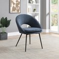 thumbnail image 6 of Millie Accent /Dinning Chair in Navy Fabric and Black Legs, 6 of 7