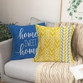 thumbnail image 2 of Modern Throw Pillow Covers Home Sweet Home Decorative Pillow Cover Geometry Pillow Cases Set of 4 Navy Yellow Cushion Cover 16x16 Inch Sofa Outdoor Farmhouse Pillows Cover, 2 of 6