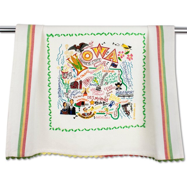 Catstudio Iowa - Toalla De Cocina Y Mano, Recuerdo Del Estado De Los Estados Unidos, Perfectos Paños De Cocina Para Los Amantes De Iowa, Recuerdos De Viaje, Regalos De Inauguración De La Casa, Regalos