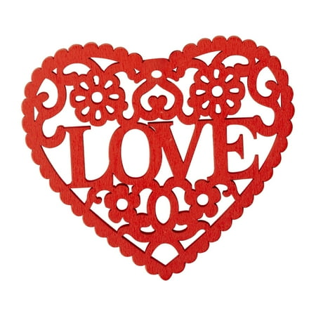 

TOYFUNNY Valentine S Day Wood Chip Home Decoration Diy Accessories Party Decoration Creates Atmosphere Creative Pendant