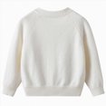 thumbnail image 5 of Gibobby Sweater Girls Long Sleeve Knitted Cardigan Sweaters with Bowknot Button Closure 12 Months 2t 3t 4t Kids Sweater Jacket Outwear(18-24 Months,White), 5 of 5