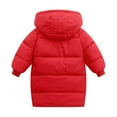 thumbnail image 2 of Boys Girls Winter Hooded Long Down Coats Outwear Kids Windproof Puffer Jackets Padded Parka Outwear 4-9Y, 2 of 7