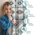 thumbnail image 3 of Blackout Kids Curtains,Multicolor Floral and Geometric Boho Pattern Childrens Insulated Curtains Set Of 2,Bedroom Essentials,Toddler Room Decor 42x54in(106x137cm), 3 of 5