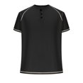 thumbnail image 4 of Clean Golf Shirts for Men Henley Neck Tee Button Down Short Sleeve Tops Pullover Sweater Blouses Ultra Soft Athletic Stretch Tee Shirts Slim Fit Tunic Blouses Golf Joggers Beach Clothes, 4 of 7
