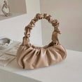 thumbnail image 3 of Chic Solid Color Hobo Bag: Ruched Design, Polyester Lined, Magnetic Closure - Elegant & Versatile for Every Occasion, 3 of 6