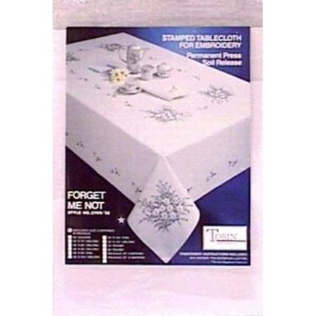Tobin Forget Me Not Stamped Napkins For Embroidery, 17" x 17", 4/pkg