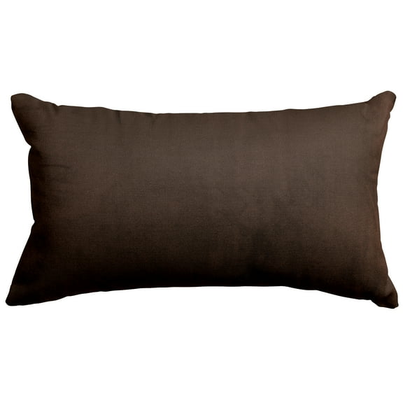 Majestic Home Goods Pillow 12x20 Faux Suede Dark Brown