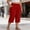 Red, variant on Riecok Plus Size Capris for Women with Pocket Elastic Waist Pants Breathable Loose Trousers Casual Dressy Clothes