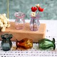 thumbnail image 1 of Yesbay Mini jarrón de cristal para flores, muebles de bricolaje, juguetes, casa de muñecas, accesorios en miniatura, color ámbar, 1 of 8