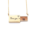thumbnail image 1 of Snack Leather  Design Letter Envelope Necklace Pendant Jewelry, 1 of 3
