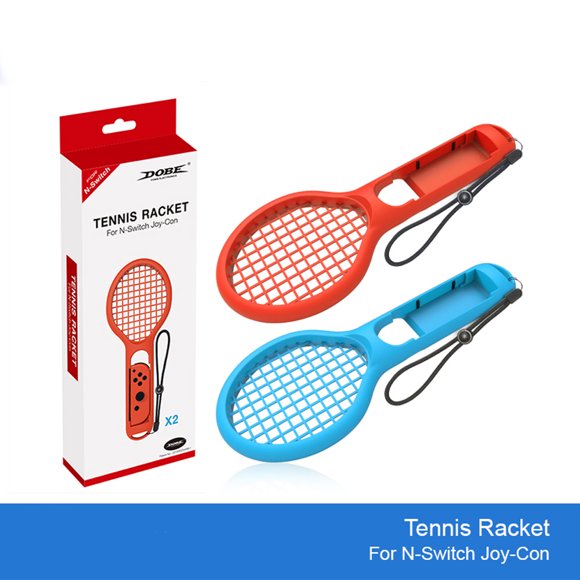 TFixol Twin Pack Tennis Racket for N-Switch Joy-Con Controllers for Mario Tennis Games