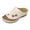 White, variant on Rokment Womens Boho Embroidered Orthopedic Wedges Dress Flip Flops with Arch Support 2026 Beach Summer Comfortable Leather Platform Thong Walking Slides Black Size 6