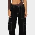 thumbnail image 5 of Sngxgn Women Cargo Pants Casual Street Loose Trousers(Black,XL), 5 of 9