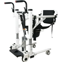 WhizMax Foldable Patient Transfer Lift Chair Adjustable seat Height Bathroom Wheelchair