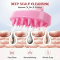 thumbnail image 2 of Scalp massage shampoo brush, soft silicone bristles, wet and dry use, dandruff removal, ergonomic handle, unisex, suitable for all hair types – single pack, 2 of 8