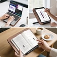 thumbnail image 3 of SupeDesk Wooden Adjustable Book Stand, 13-Level Height & Angle, 15°–65° Tilt, Foldable Tablet & Laptop Holder for 7–17" Devices with Sliding Ball-Head Page Clip, 3 of 6