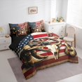thumbnail image 3 of Homewish Retro Bull Skull 7pcs Bedding Comforter Set,Rustic Western Cowboy Queen Bedding Sets,Rustic Music Guitar Queen Sheet Sets For Boys Kids,Luxury Bedroom Decor Reversible, 3 of 8
